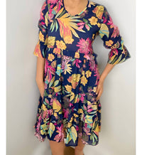 Ethyl - Floral Print Tiered Dress