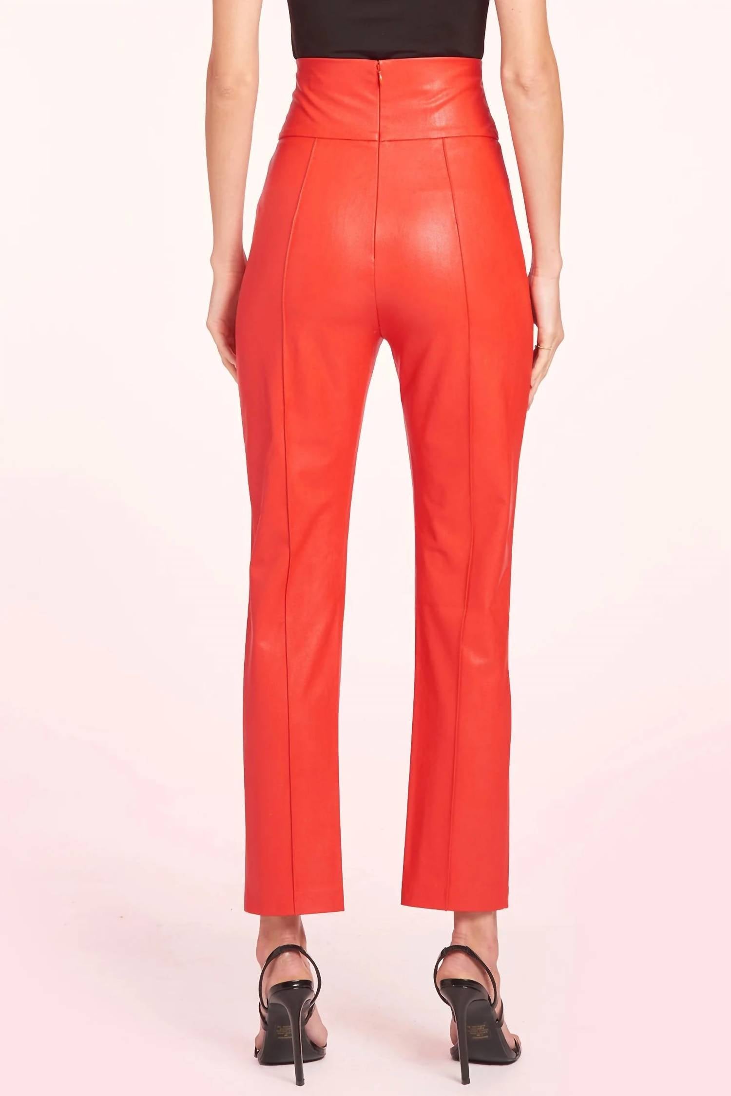 Romana High Waisted Faux Leather Pant