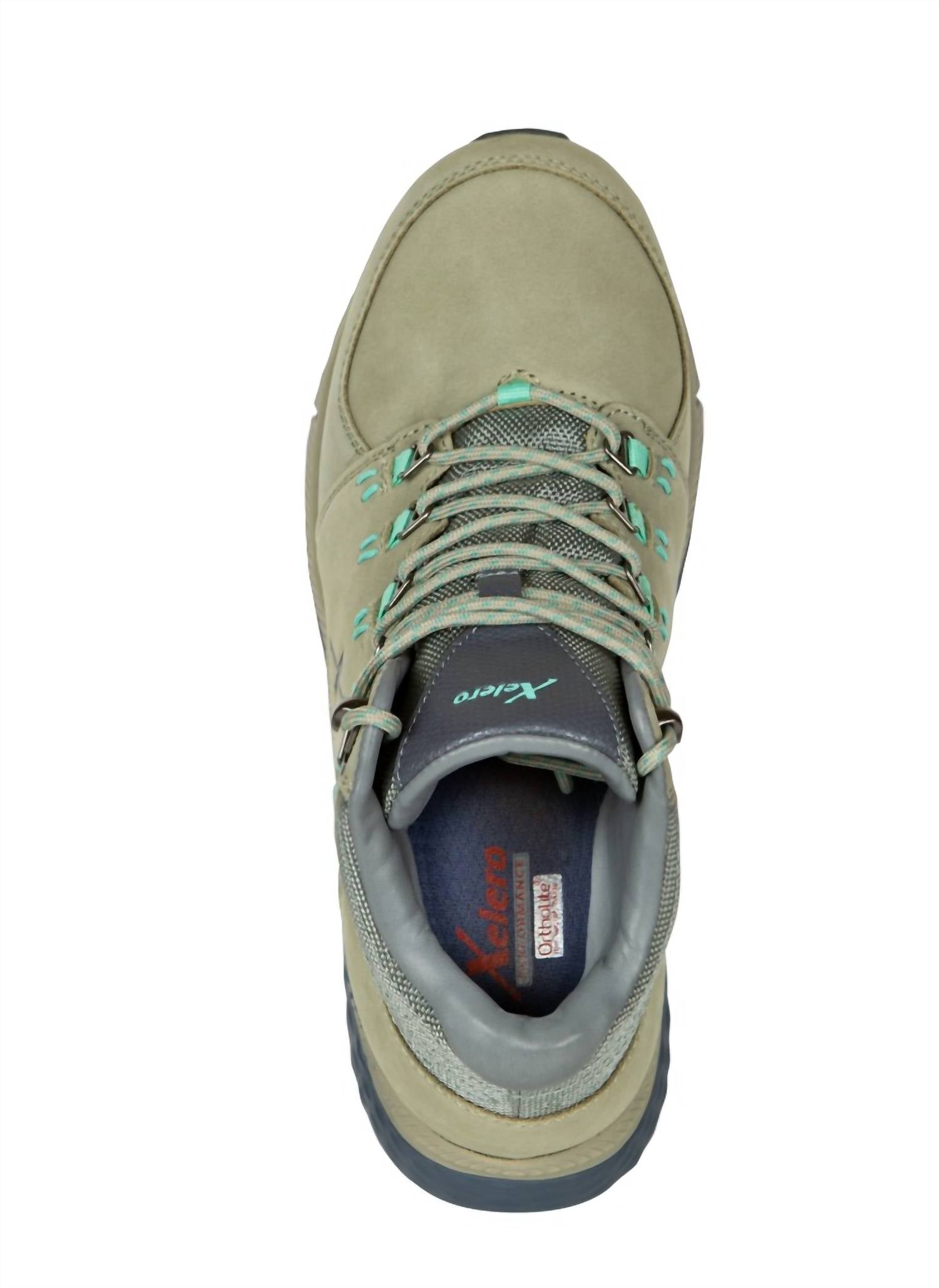 Xelero Women's Steadfast Hiker Hi Sneaker in stone sprmnt - women's sneaker - detail view