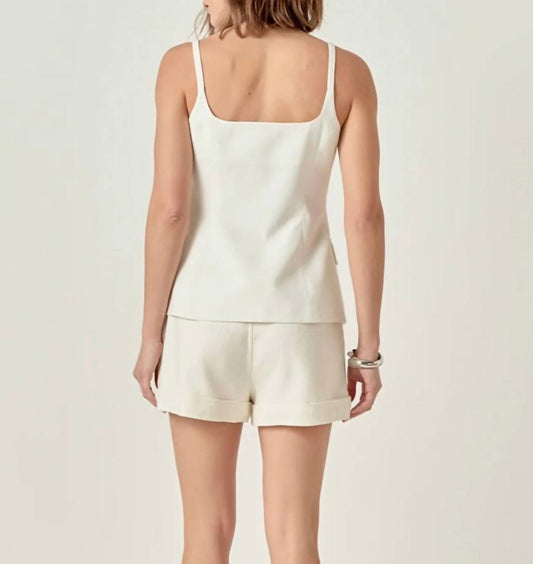 English Factory - Linen Sleeveless Vest Top