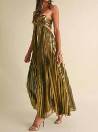 Eb Luxe - The Astra Pleat Maxi Dress
