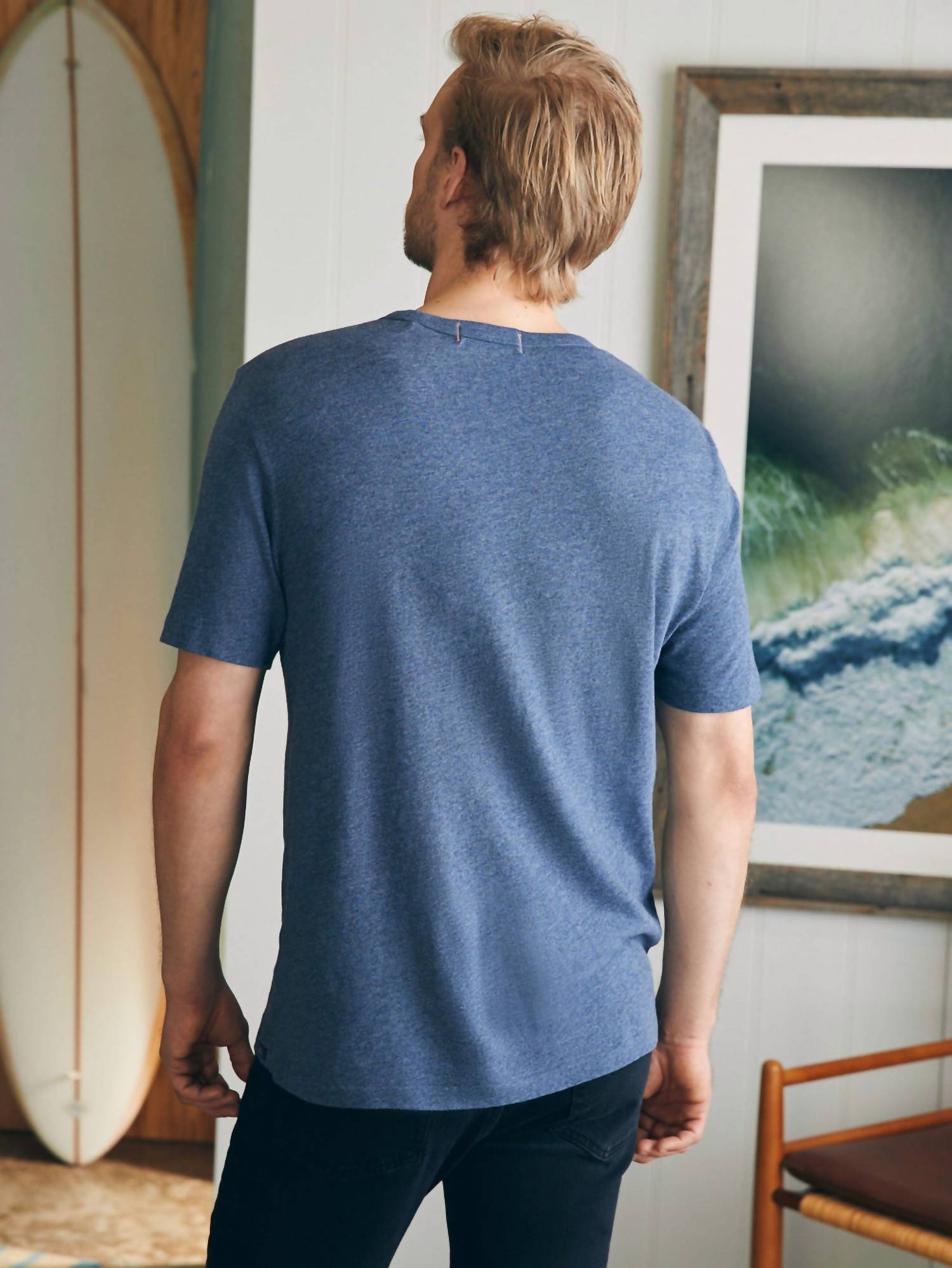 Faherty - Short Sleeve Vintage Chambray Tee