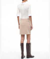 STAUD Geo Mini Dress in barley ivory - women's dress - alternate view