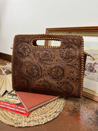 American Darling - Women's The Reid Tooled Leather Hand Bag