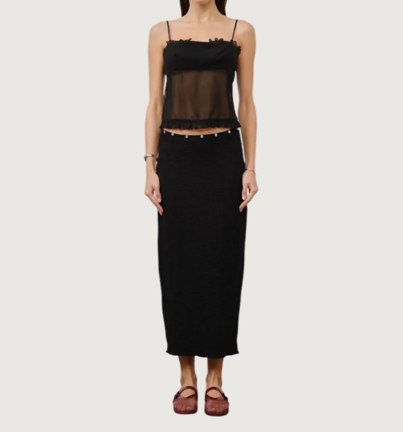 Loucia - Celine Sheer Ruffle Cami Top