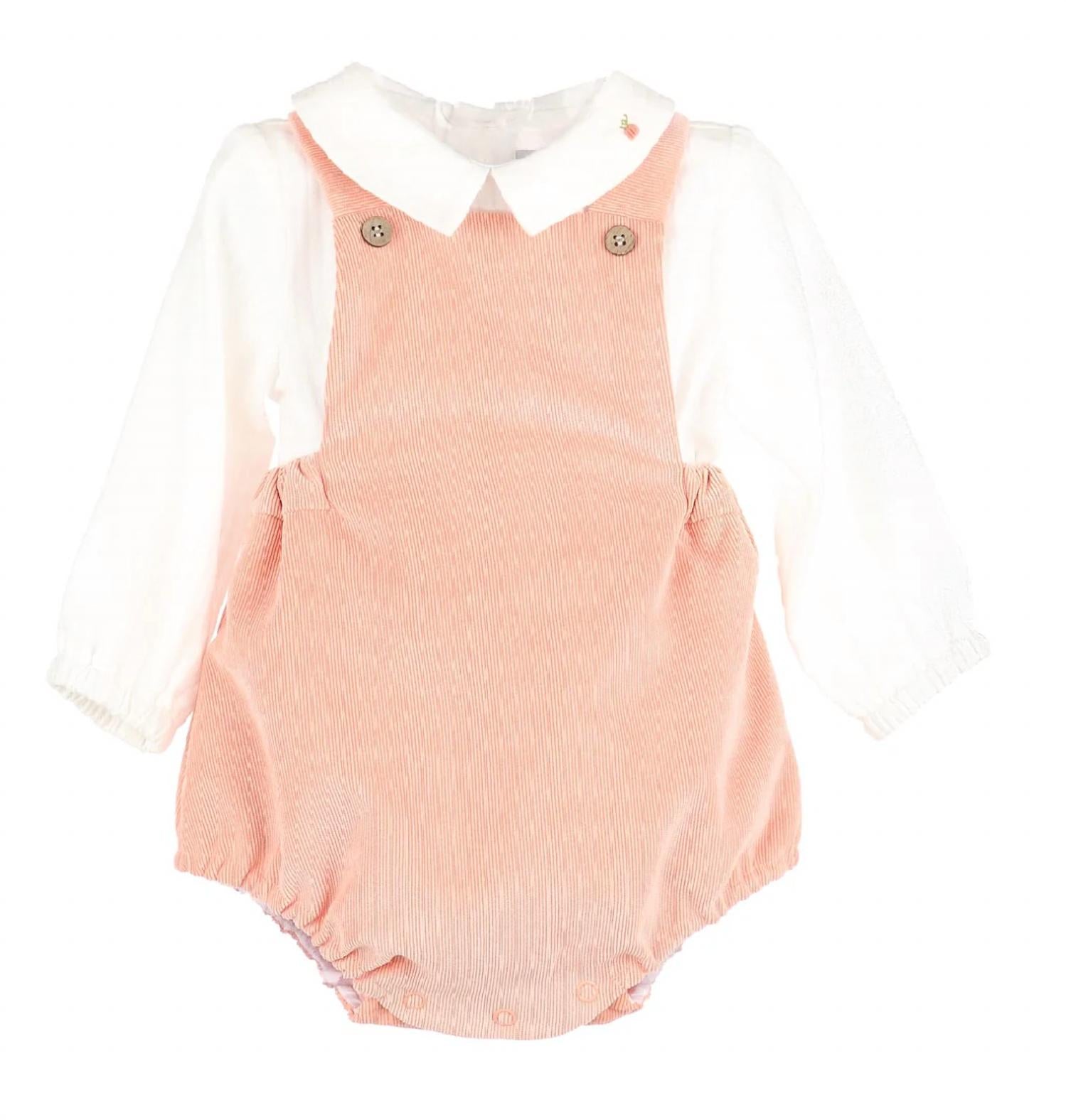 Sophie & Lucas - Boy's Pumpkin Cord Overall Set