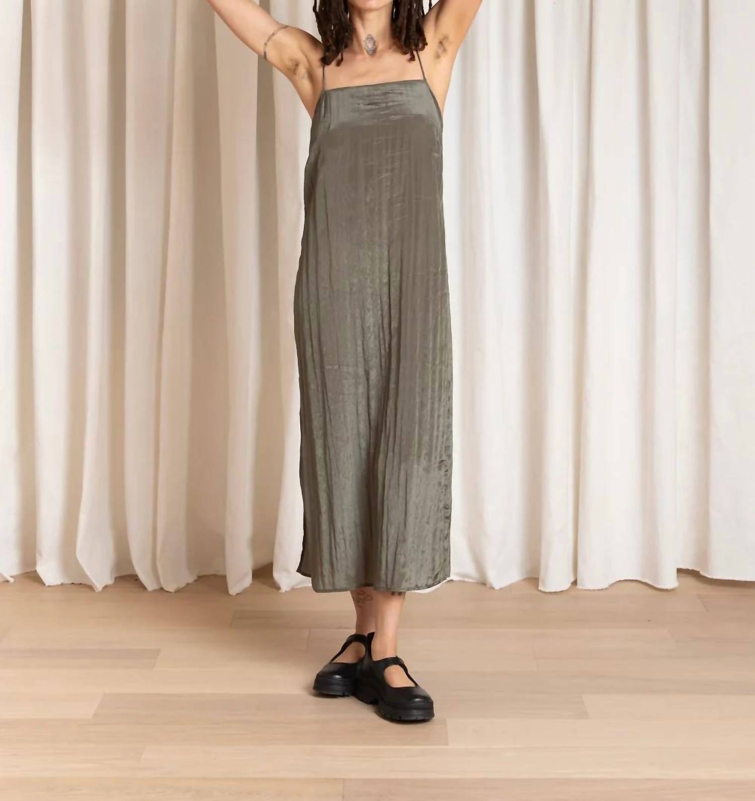 Ali Golden - Square Neck Slip Dress