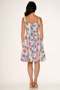 Orchid Bloom - Skulls Rainbow Swing Dress
