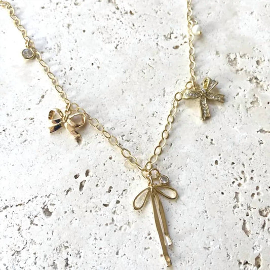 Vb & Co. - Women's Bow Ribbon Necklace