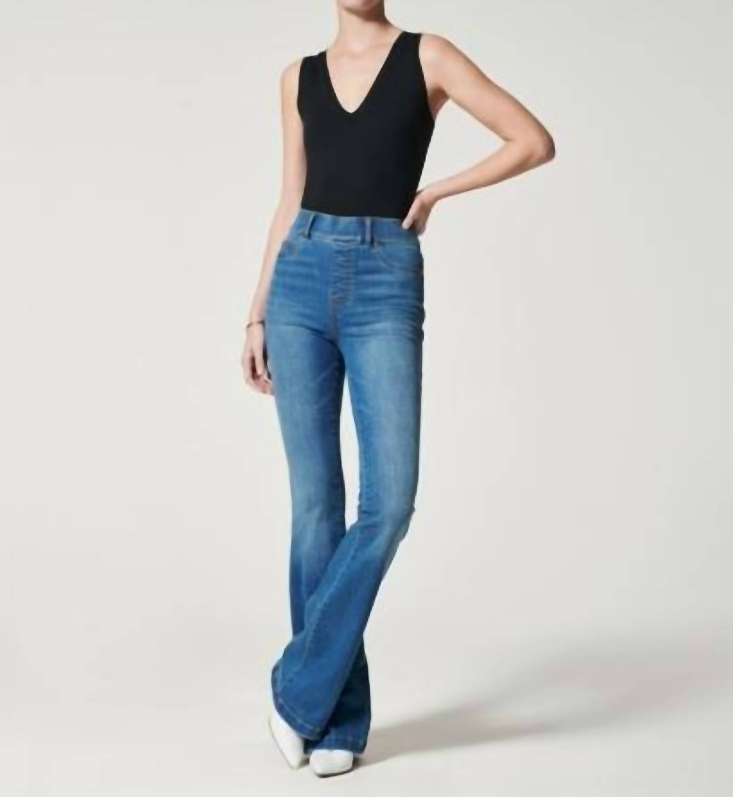 Spanx High-rise Flare Jeans in vintage indigo - women's jeans