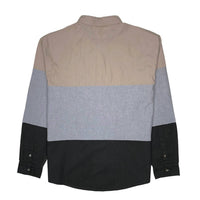 R.Sole - MEN'S TRI COLOR BLOCK LS BUTTON-UP SHIRT