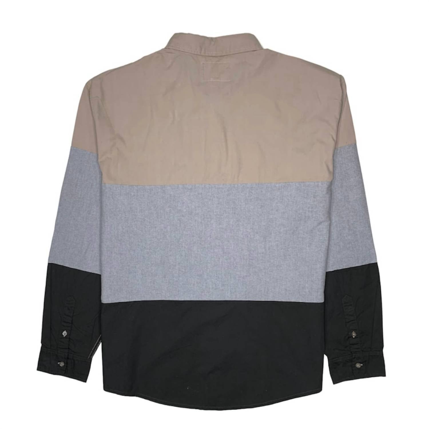 R.Sole - MEN'S TRI COLOR BLOCK LS BUTTON-UP SHIRT