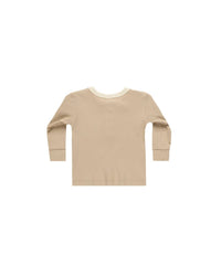 Quincy Mae - Girls' Ribbed Henley And Legging Set