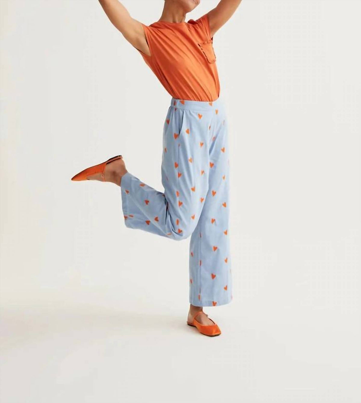 Compania Fantastica - Hearts Print Trousers