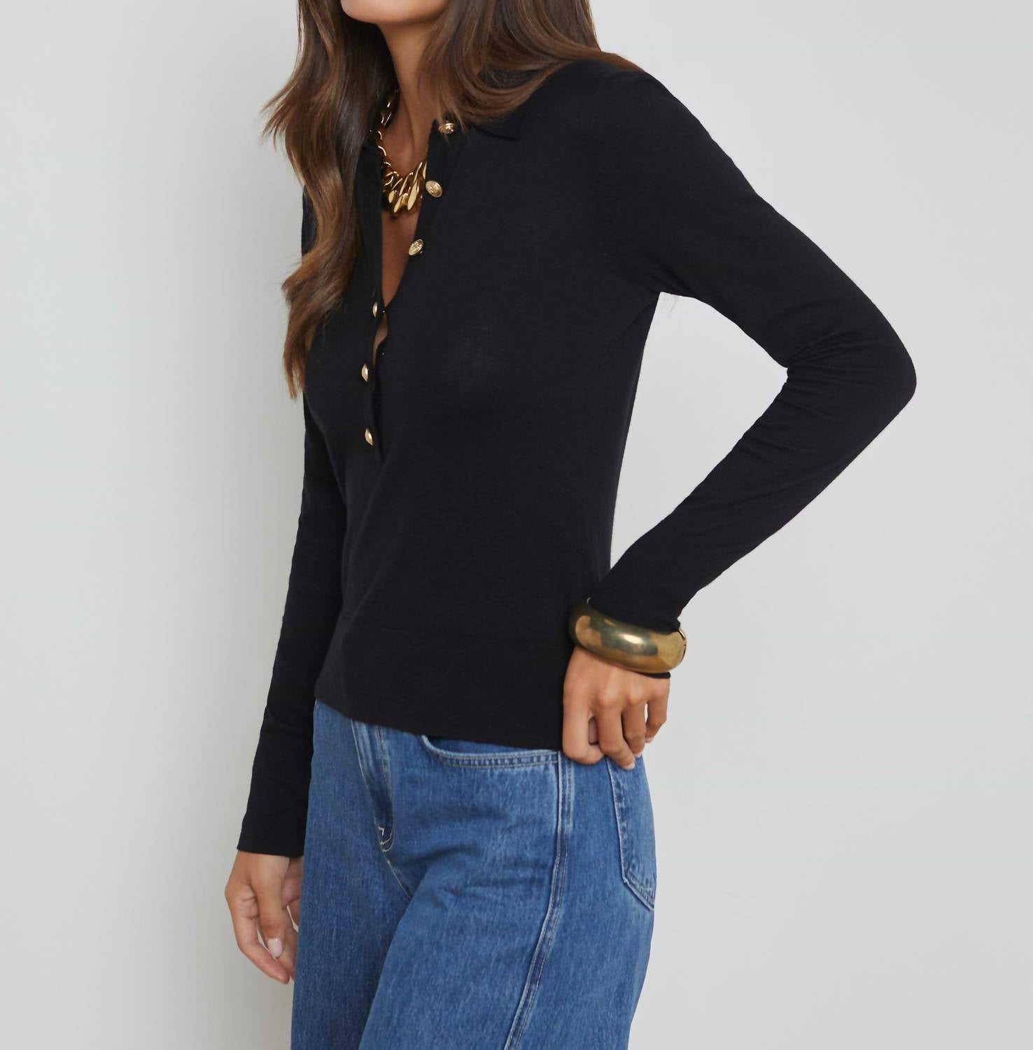 L'Agence - Sterling Collared Sweater