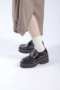 All Black - Women's Woven Solid Luggs Shoes