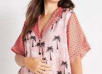 Me369 Laura Shirt Dress in palm tree - women's dress - alternate view