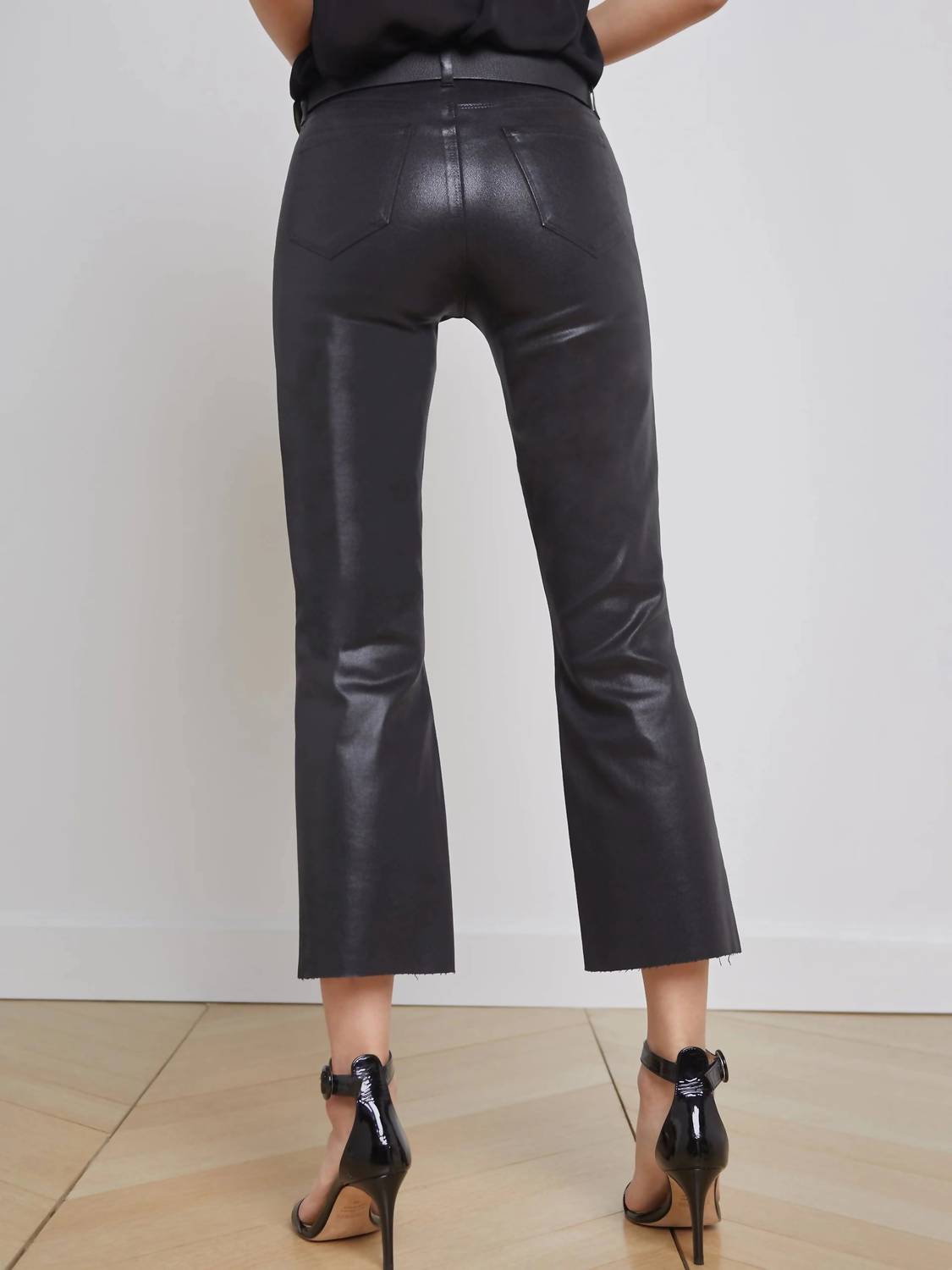 L'Agence - Kendra Coated Crop Flare Jean
