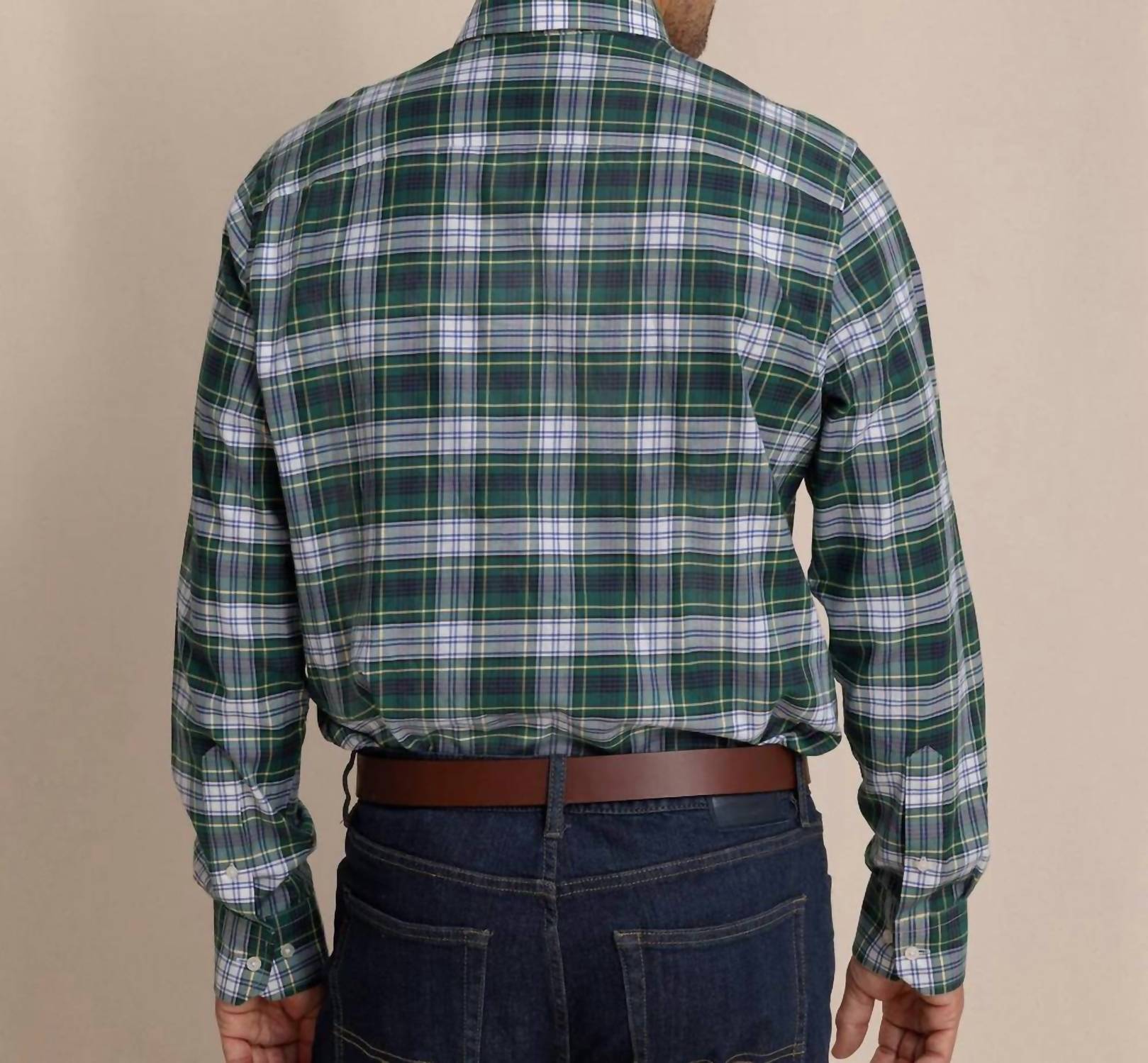 SOUTHERN TIDE Gordon Tartan Skipjack Sport Shirt in salt meadow 1 - men's shirt - alternate view