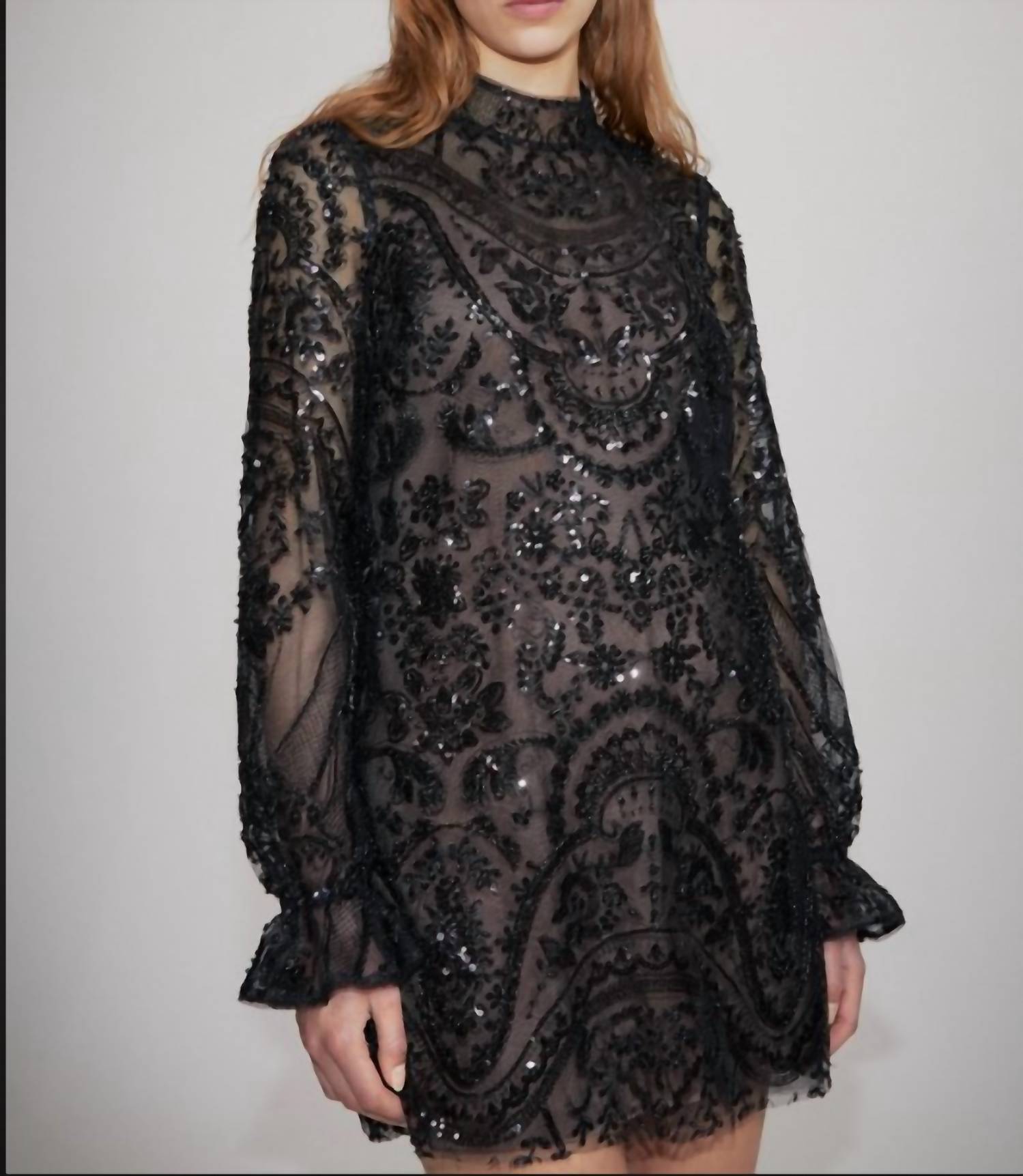 Self-Portrait - Paisley Sequin Midi Dress