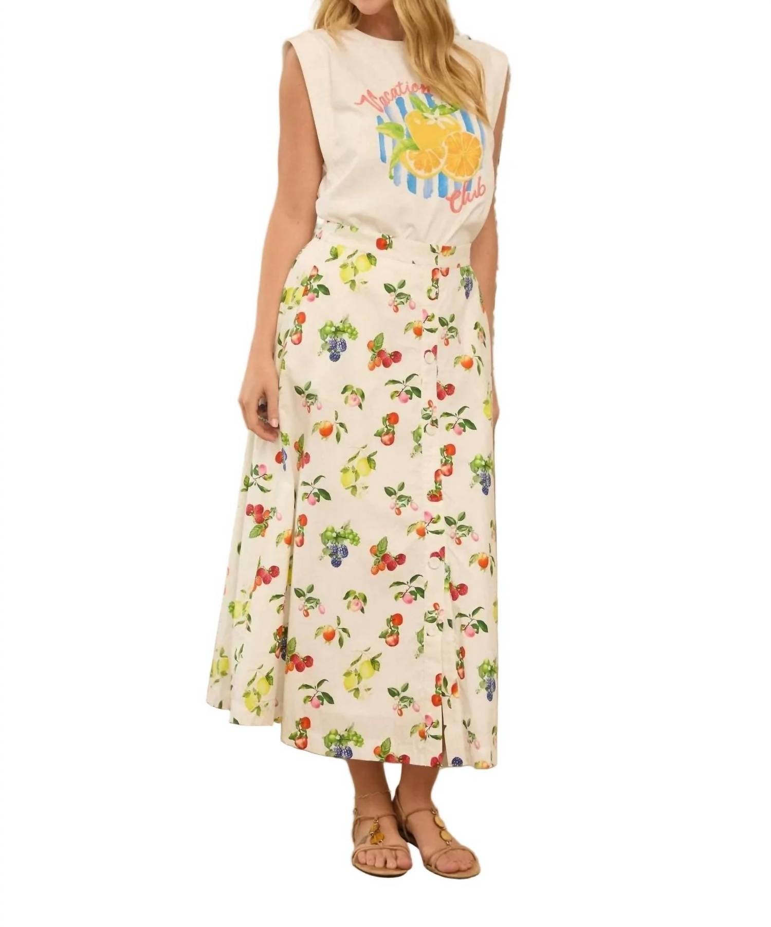 Skies Are Blue - Isabel Midi Skirt