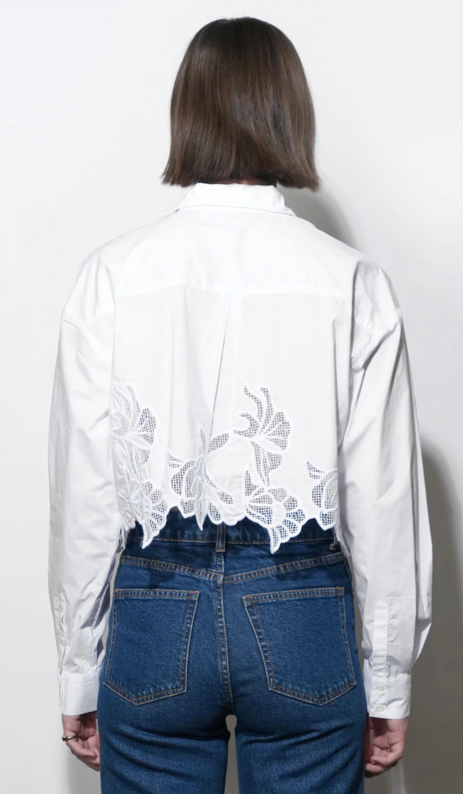 Greylin - Finley Embroidered Hem Button Up Shirt