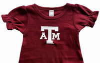 Two Feet Ahead - Girl's Texas A&m Romper