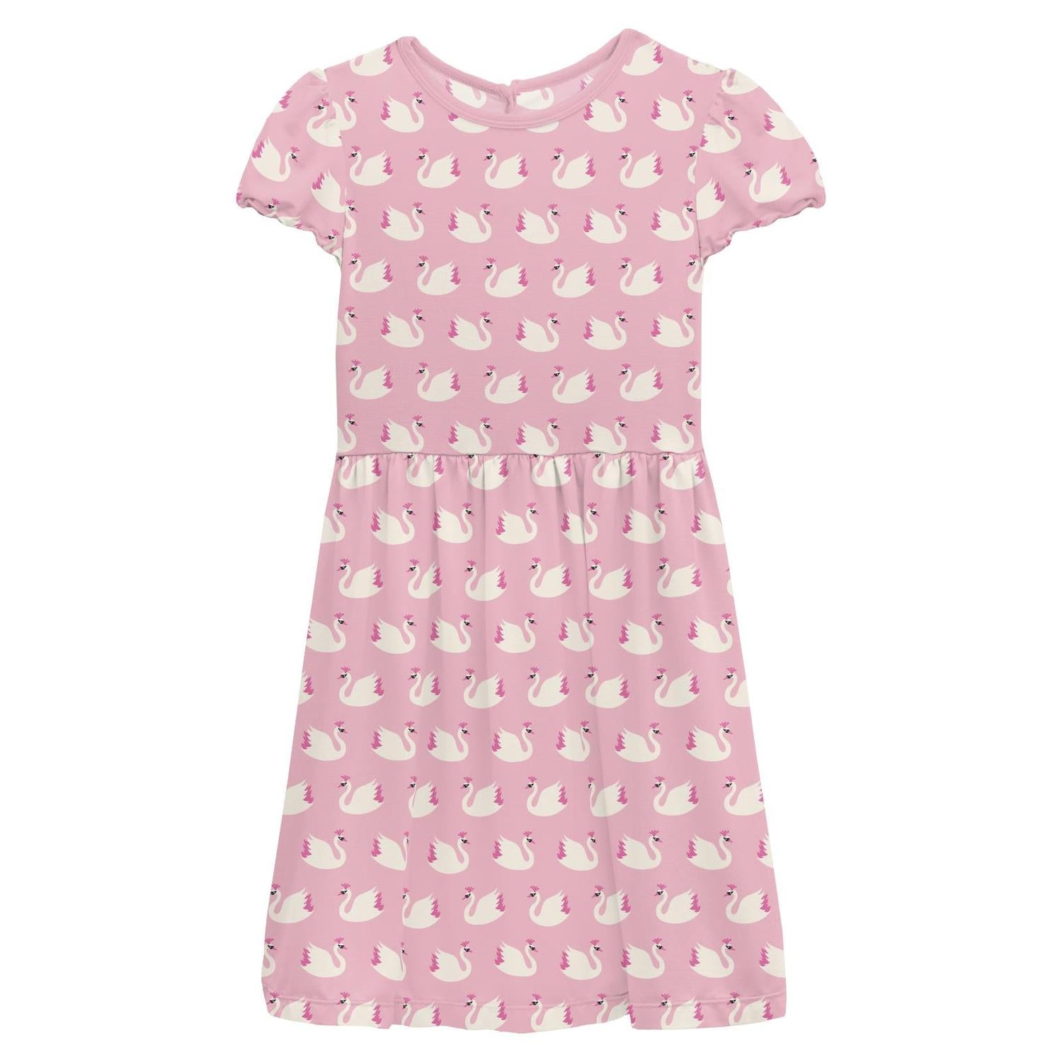 Kickee - Girl's Bamboo Flutter Sleeve Twirl Dress