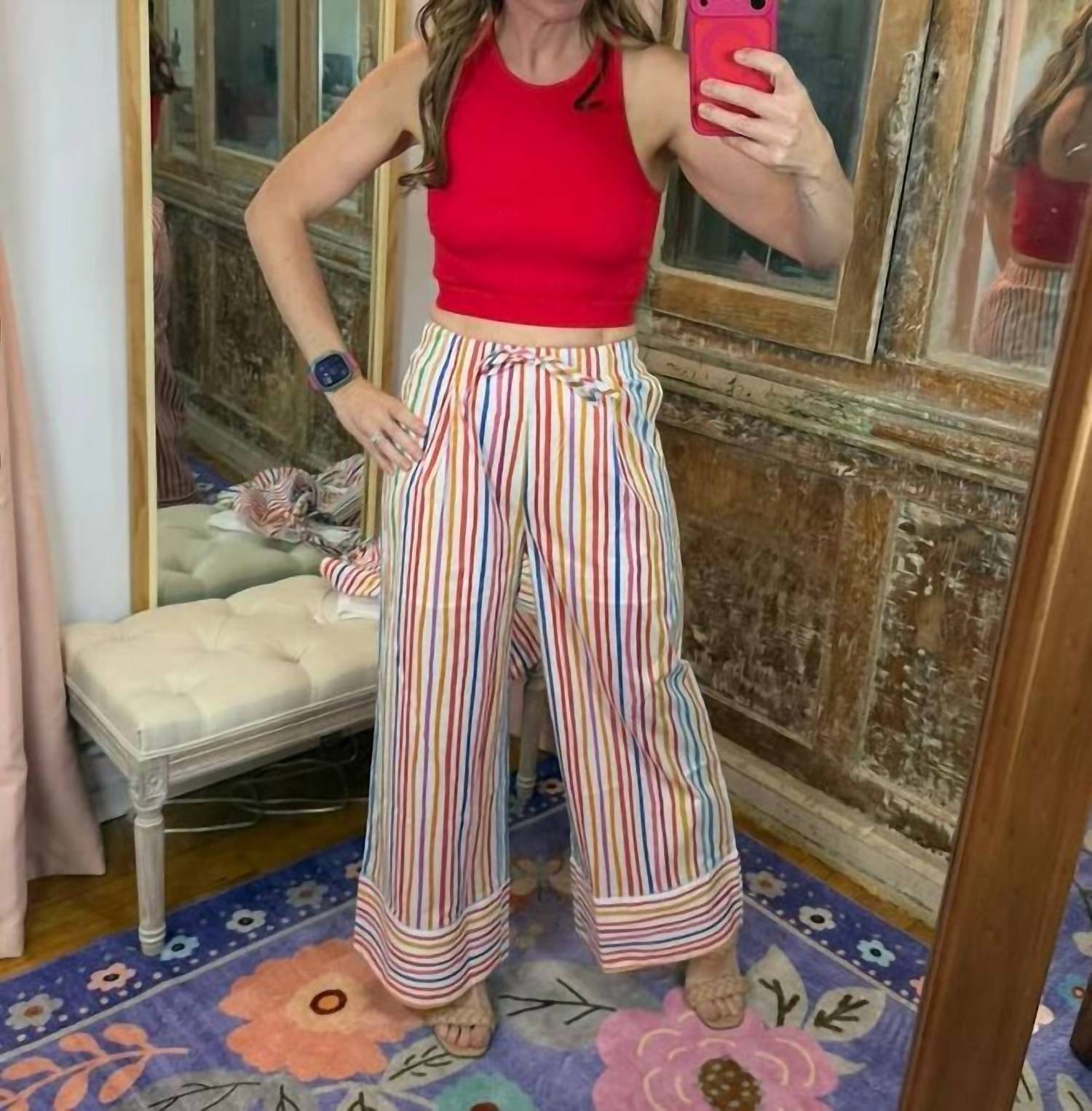 Pinch - Stripe Wide Leg Pants