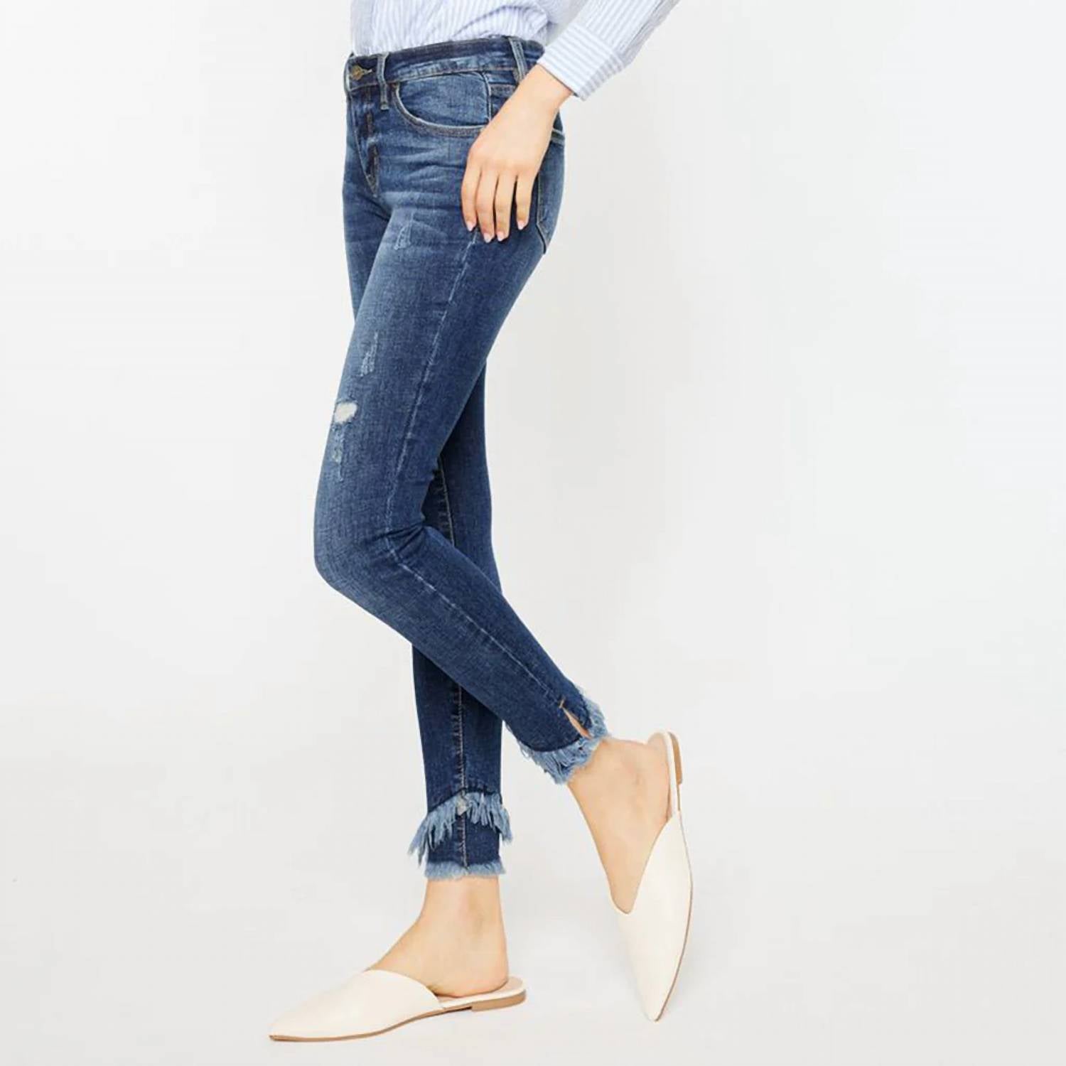 Kancan - Callie Double Frayed Jean