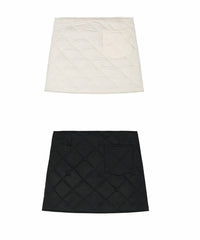 Posherd - Logo Quilted Reversible Padded Wrap Skirt