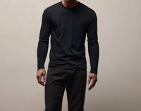 James Perse - Long Sleeve Brushed Jersey Crew Tee