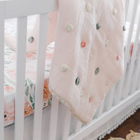 Crane Baby - Parker Pom Quilted Baby Blanket