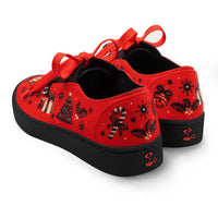 Hot Chocolate Design Women's Chocolaticas Krampus Casual Sneaker in red - women's sneaker - alternate view
