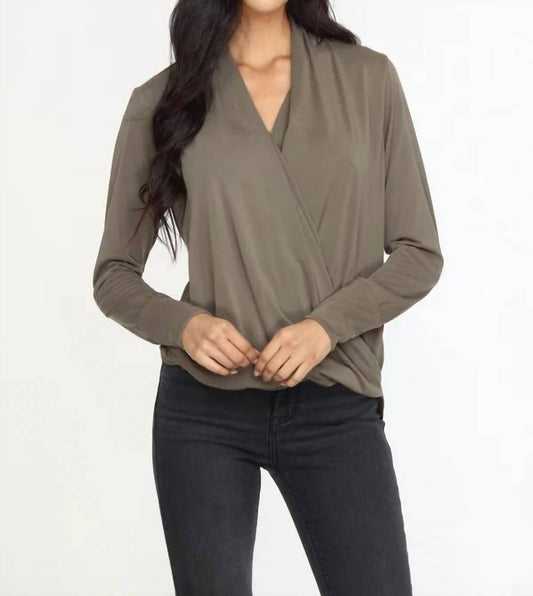 Veronica M - Cupro Draped Surplice Top