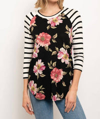 Collective Rack - Floral With Stripe Sleeves