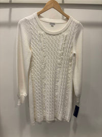 Habitual Girl - A Line Cable Knit Sweater Dress