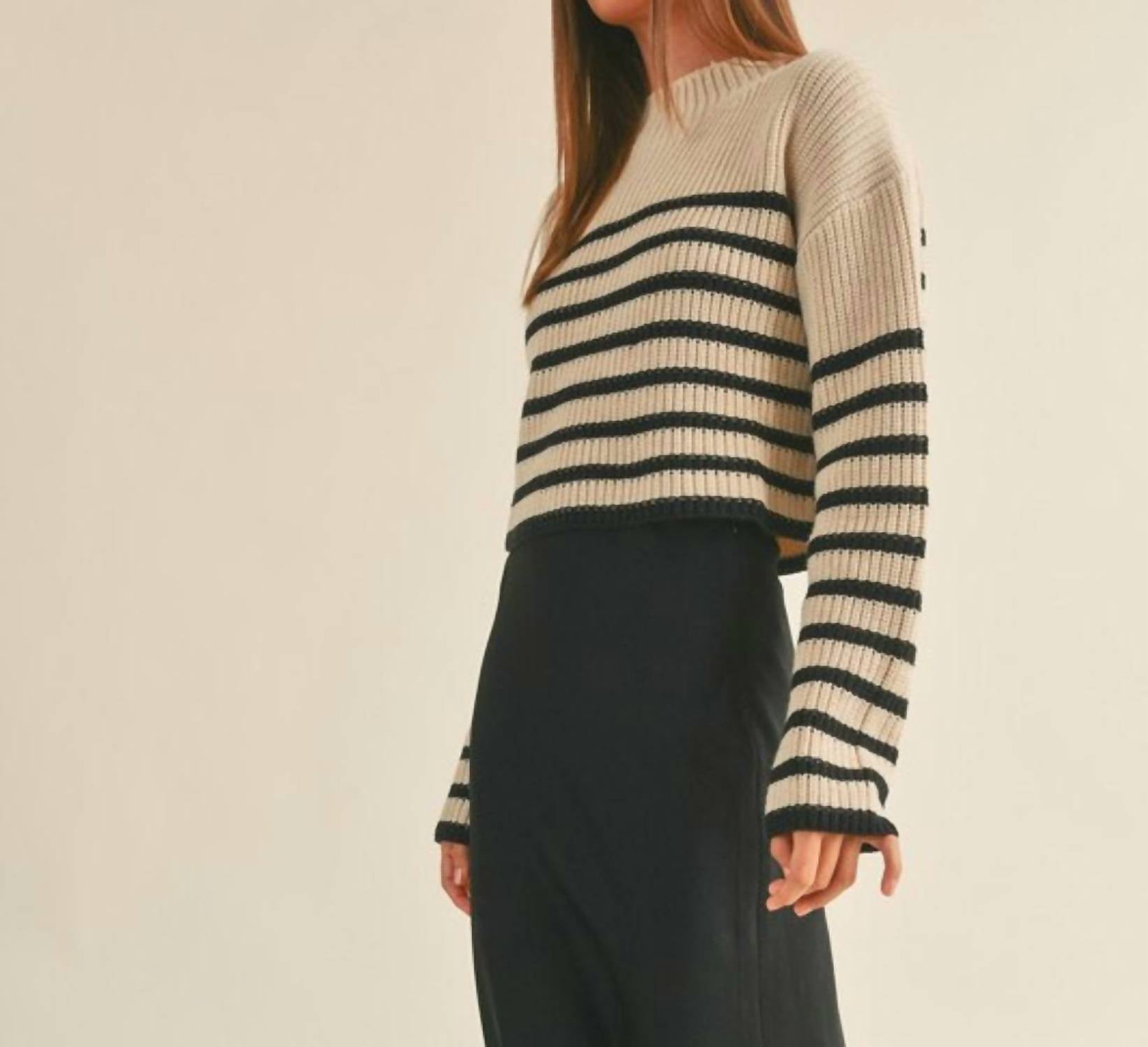Miou Muse - Striped Pattern Sweater