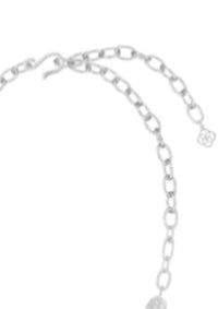 Kendra Scott Women's Ashlyn Mixed Chain Rhodium Necklace in ivory other of pearl - women's jewelry - detail view