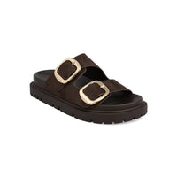 Mia Shoes - Women's Textured Double Buckle Sandal