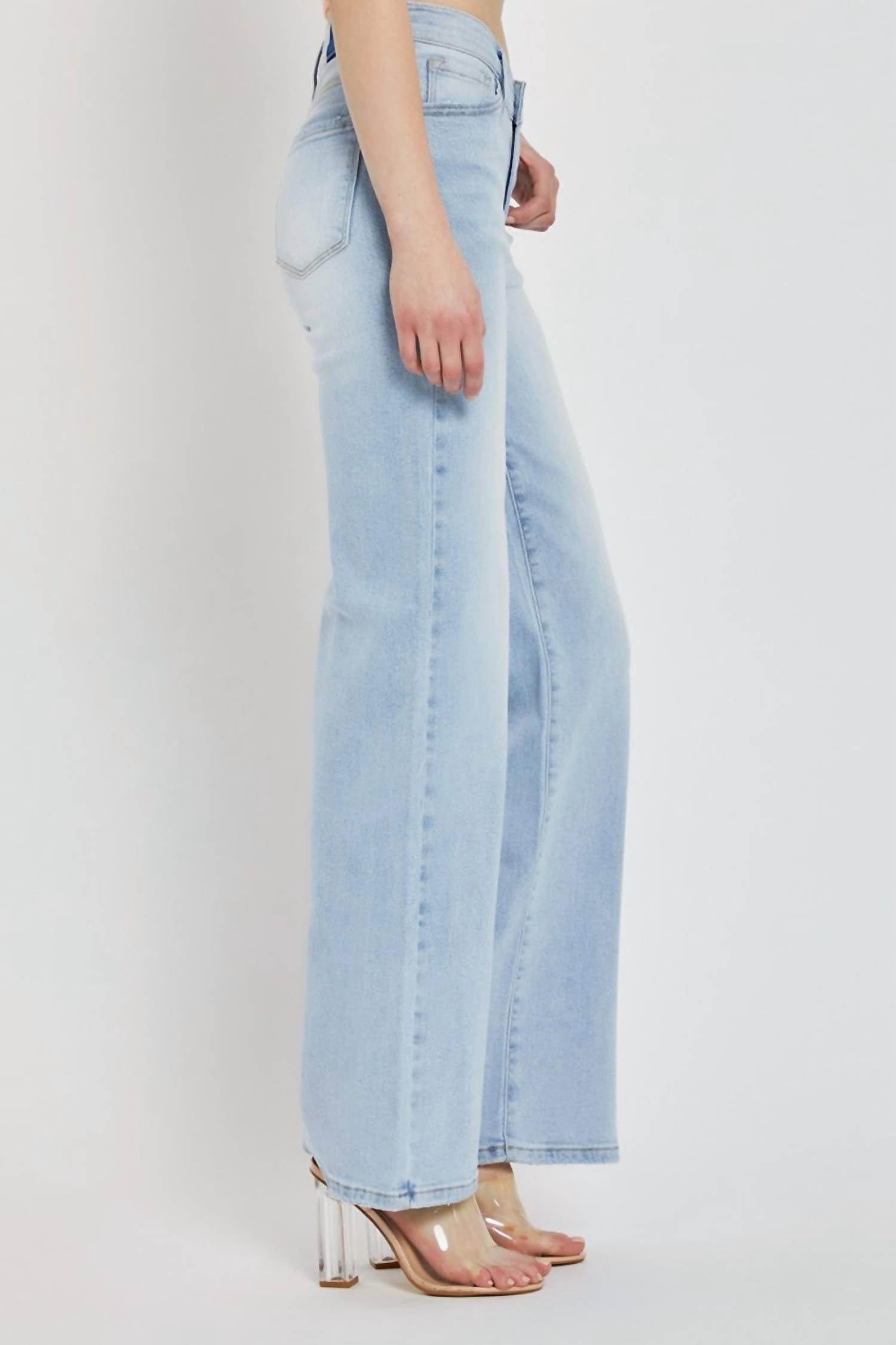 Risen - Vecca V Waist Wide Leg Jeans