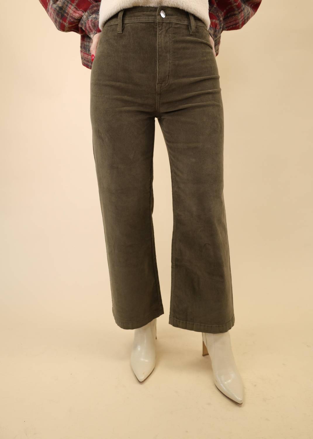 PISTOLA Penny High Rise Crop Pant in sequoia - women's pants