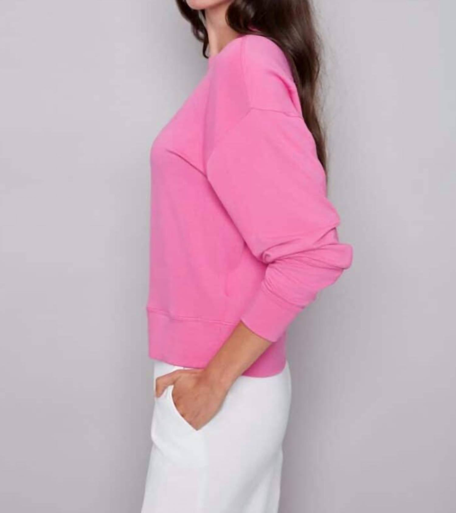 iltm Alessia Provence Sweatshirt in cherry - women's top - alternate view