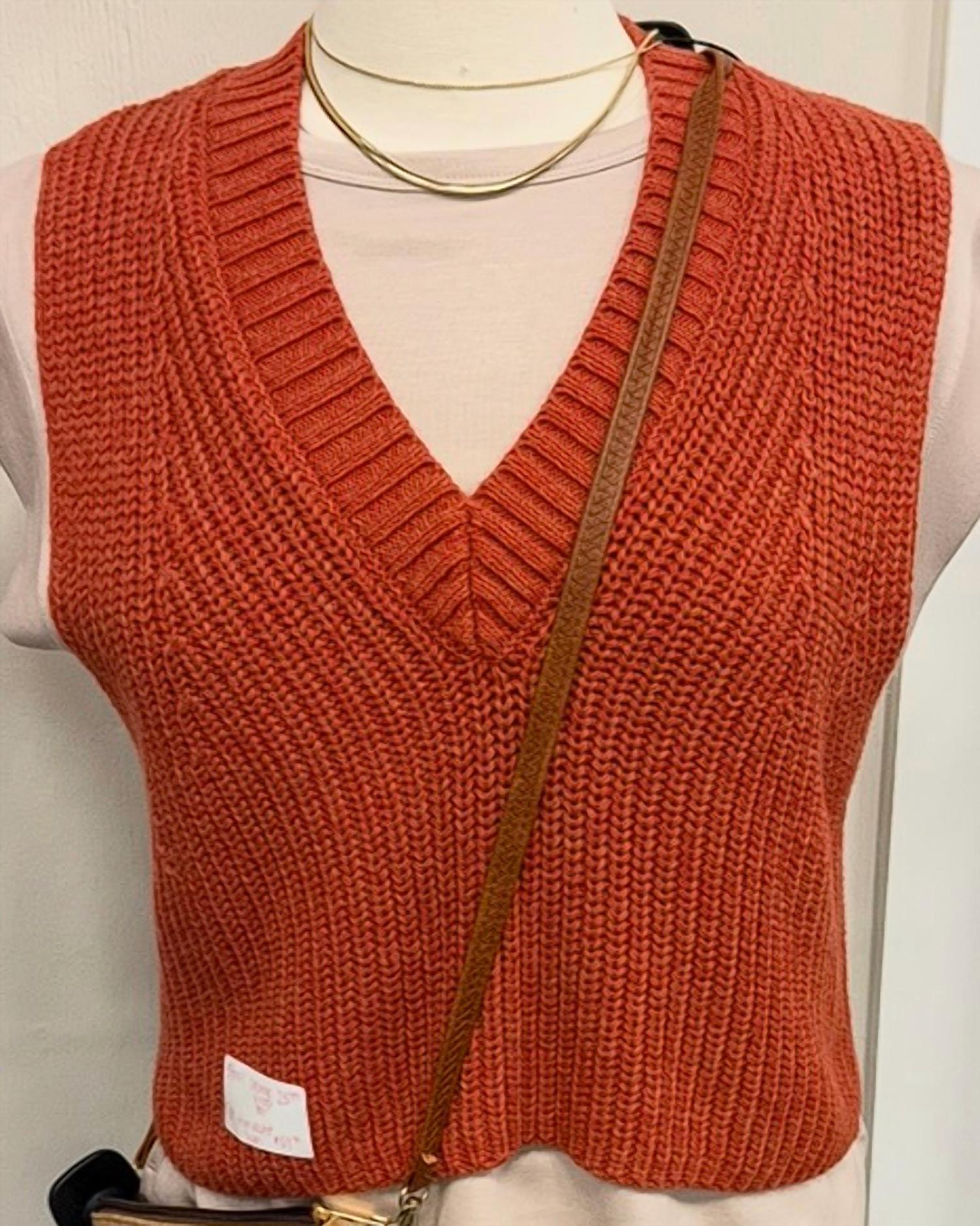 Entro - Women's Sweater Vest With Tee Top