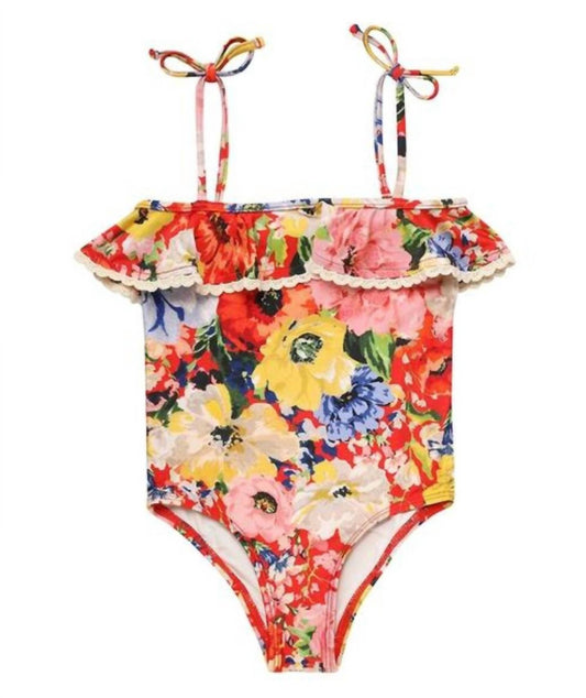 Zimmermann - Girls Alight Trim Frill One Piece Swimsuit