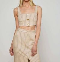 L'Agence - Maylin Pinstriped Bralette Top