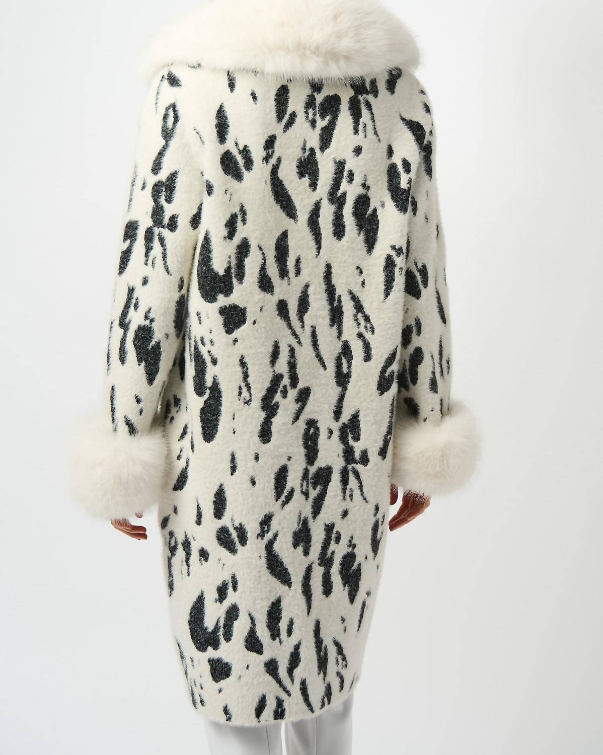 Joseph Ribkoff - Animal Print With Faux Fur Trim Coat