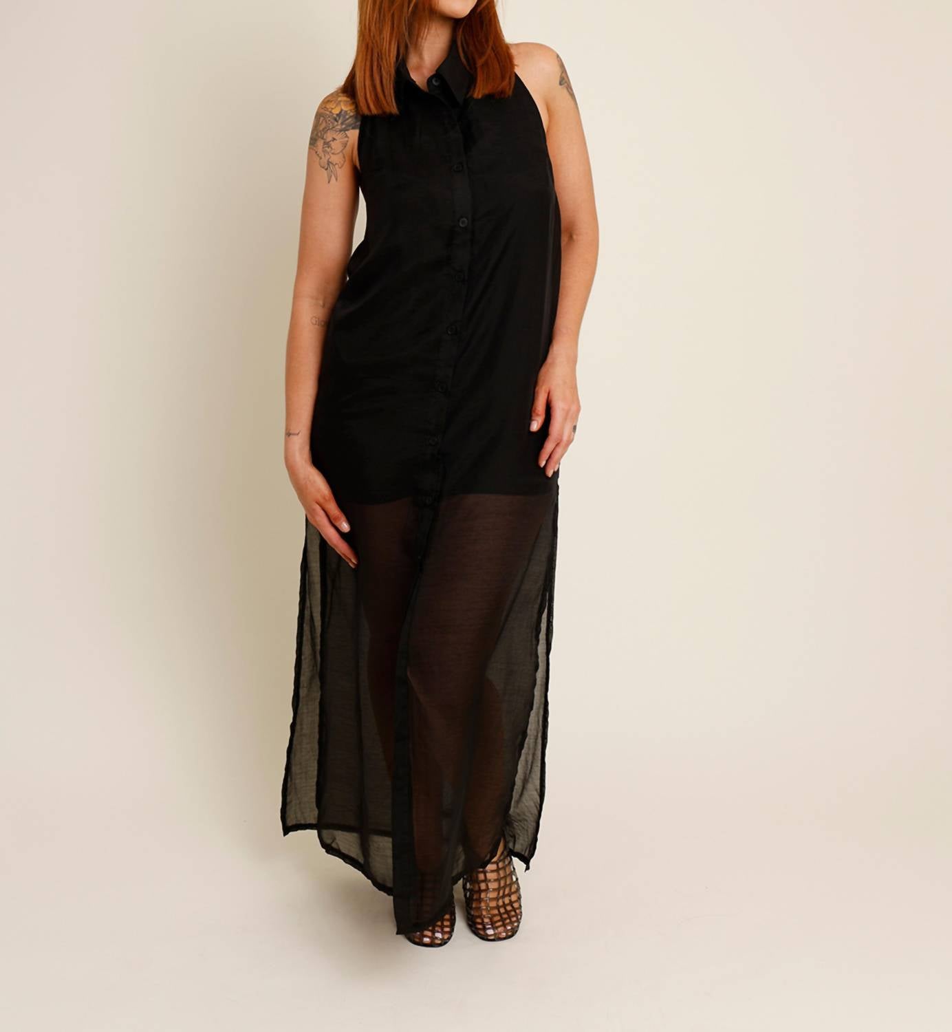 Mimosa - Aria Collared Halter Neck Maxi Dress
