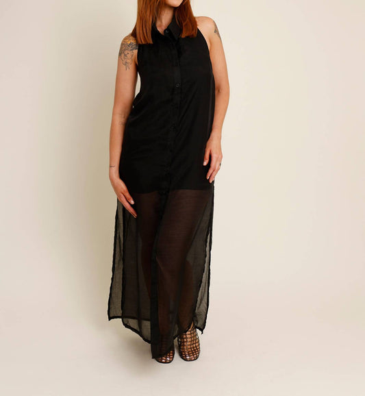 Mimosa - Aria Collared Halter Neck Maxi Dress