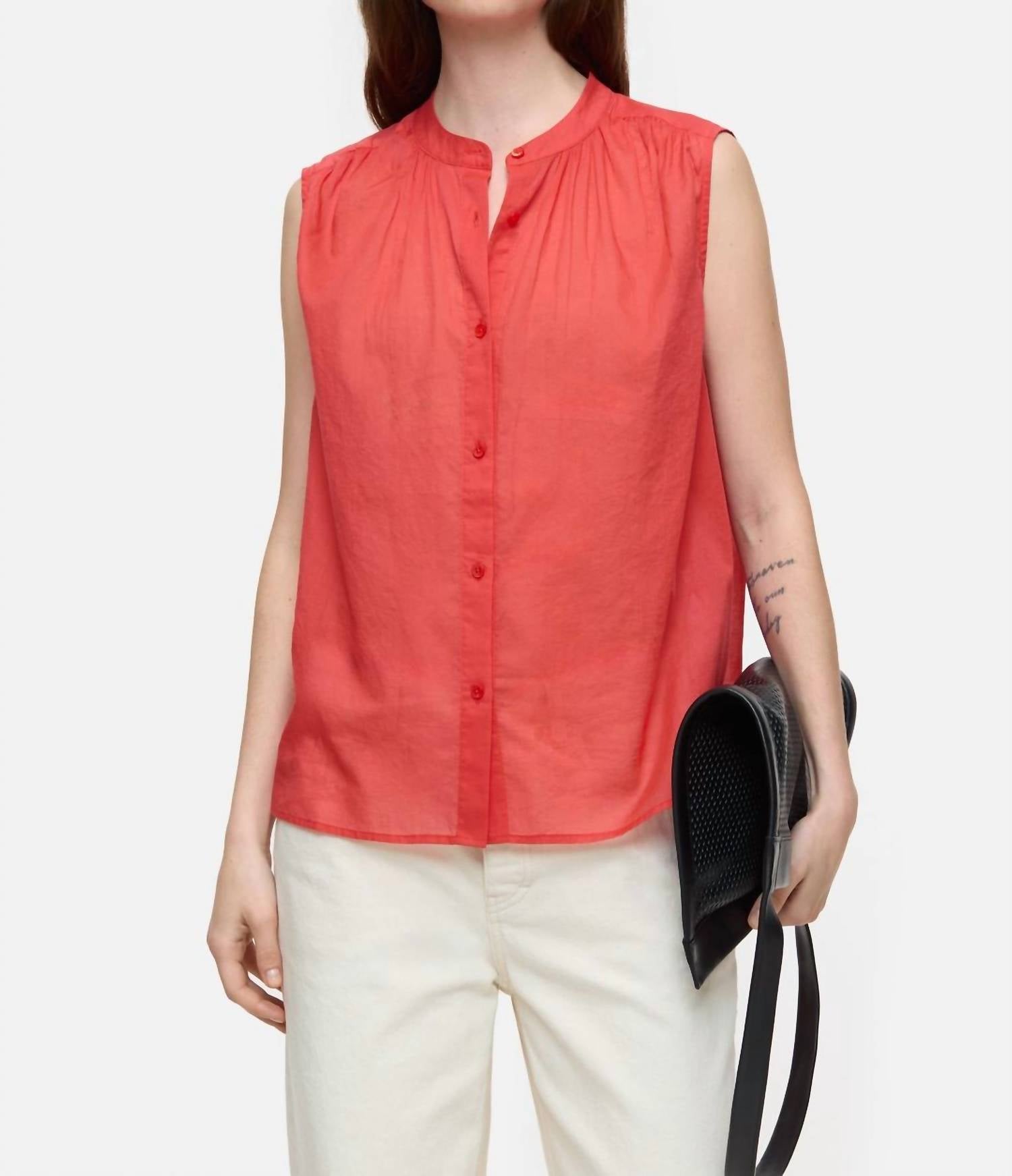 Closed - Cotton Voile Gathered Blouse